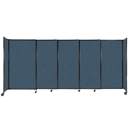 Versare StraightWall Sliding Portable Partition 11'3" x 5' Caribbean Fabric 1448560